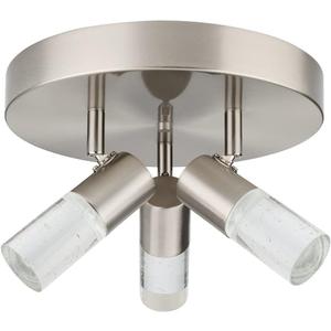 kadision 3-Light Semi Flush Mount Ceiling Light, 3 Head Directional LED Lighting Fixture for Walk-in Closet, Hallway, Foyer, Dimmable 4000K 15W BN Finish, ETL Listed