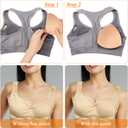 Geyoga 12 Pairs Women Triangle Bra Insert Removable Sports Bra Pads Inserts Women Replacement Pad (Beige, Size: Medium)