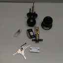 BESTTEN Keyed Entry Door Knob, Entrance Door Lock, Standard Ball, All Metal, Matte Black