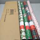 Gartner Studios 12 Foot Premium Traditional Whimsy Holiday Gift Wrapping Paper – 4 Rolls with Gridlines for Easy Cutting