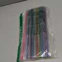 50PCS Reusable Straws with Cleaner Brush, 12.2" Long Colorful Clear Hard Plastic Swirl Drinking Straws for Stanley, YETI, Starbucks, Owala 30 oz 40 oz Tumblers, Jars, Cups