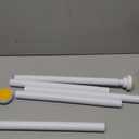 White Shower Curtain Rod Adjustable 43-78 inch, 1"Diameter Spring Tension Curtain Rod No Drill, Anti-Rust Non-Slip Shower Rod, White Shower Rod for Bathroom Tension