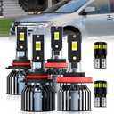 AMXTOBUB For 2007-2010 2015-2023 Ford Edge light Bulbs, 9005 High Beam H11 Low Beam, 4 PCS