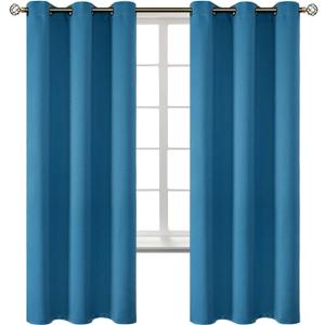 BGment Blackout Curtains - Grommet Thermal Insulated Room Darkening Bedroom and Living Room Curtains, Set of 2 Panels (42 x 72 Inch, Steel Blue) BGment Blackout Curtains - Grommet Thermal Insulated Room Darkening Bedroom and Living Room Curtains, Set of 2 Panels (42 x 72 Inch, Steel Blue)