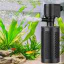 hygger 10-30 Gallon Submersible Aquarium Internal Filter In-Tank Filtration with Aeration for Saltwater and Freshwater Fish Tank Filters 210 GPH