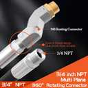 3/4" Fuel Transfer Hose 10FT,Farm Pump Hose Male NPT Connector with Fuel Hose Swivel for Gasoline,Diesel,Biodiesel