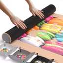 The Original Newverest Jigsaw Puzzle Mat Roll Up, Rose Gold, 46 x 26 Portable Keeper Up to 1500 pieces with Non-Slip Rubber Bottom & Smooth Top + 3 Puzzle Sorting Trays & Travel-Friendly Storage Bag
