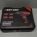 Eastvolt 800W Electric Impact Wrench, Heavy Duty 7.5 Amp Corded Max Torque 450 Ft-lbs 3400 RPM, 1/2 Inch with Hog Ring Anvil