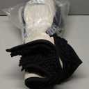 H.VERSAILTEX Black Bathroom Rug Set 2 Piece, Bath Mats for Bathroom Floor, Super Thick Soft Shaggy Chenille Bath Mats Machine Washable, Dry Fast Water Absorbent Bath Mats(20" x 32"/17" x 24")