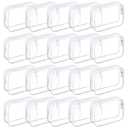 Tergy 20 Packs Clear Cosmetics Bags for Women Men Waterproof Toiletry Bags PVC Makeup Bags Organizer Case with Zipper for Travel Bathroom (White)