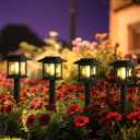 16-Pack Solar Lights Outdoor (Extra-Bright & Auto On/Off), Solar Powered Garden Lights, Outdoor Waterproof Solar Pathway Lights for Patio, Path, Yard, Landscape, Driveway, Walkway Decor (Warm White)