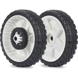GICOOL 138-3216 115-4695 Replacement Rear Drive Wheels for Toro Lawn Mowers - 8" Plastic Gear Assembly, Fits Toro 20332 20333 20334 Recycler Push Mower, 2 Pack