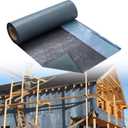 Rubberized Waterproof House Wrap, Self Adhesive Bitumen 20 in x 33 ft, 40 Mil Thick Asphalt Roofing Membrane for House Wrap, Leak Repair & Waterproof Sealing