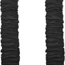 Fabric Cord Cover & Chandelier Chain Cover 2 Pack 6Feet Length for Chandelier Lighting Wires Natural Burlap Easy to Install (Black)