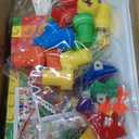 LiYiQ 134 Pcs Building Blocks Party Favors with Reusable Drinking Straws Animal Building Blocks Slap Bracelets Keychains Stamps Stickers and Gift Bags Gamer Birthday Party Supplies (Building)
