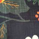 Floral Nursery 8x10 Area Rugs Washable Print Boho Cute Carpet Non Slip Flower Low Pile for Living Room Kids Girls Playroom Bedroom Kitchen Office Farmhouse-Black