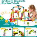 Electric Train Set Race Track for Kids 3 4 5 6 7 8 Years Old, 138PCS