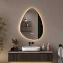 Led Mirror for Bathroom, 28x36 Inch Bathroom Vanity Mirror with Lights, Human Body Sensing, Shatter-Proof, Anti-Fog, 3 Colors and Dimmable, Backlit Light Up Bathroom Mirror Wall Mounted.