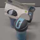 Chicco Insulated Straw Sippy Cup 12+ Months, 9oz Toddler Training Cup with Spill-Free Flip-Top Lid, BPA-Free 2-Pack, Blue Discover/Teal