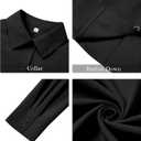 Button Down Shirts for Women Dress Shirts Business Casual Outfits Collared Fitted Blouse Work Interview Office Attire (Black, XXL)