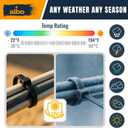 3 x ALBO Black Zip Ties 12 Inch Long Zip Ties Plastic Cable Ties Thick 0.19 Inch 100 Pack Tie Wraps Heavy Duty 50lb UV Resistant Nylon Wire Ties for Indoor and Outdoor