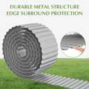 Metal Garden Edging Border, Corrugated Steel Landscaping, DIY for Lawn (Silver, 8 Inch x 20FT)