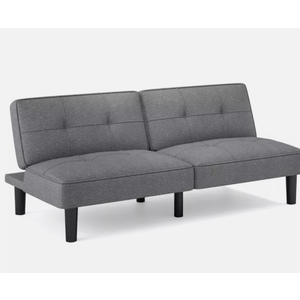 Convertible Foldable Padded Sofa Bed Solid Legs W/6-Position Adjustable Backrest