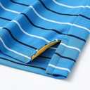 M MAELREG Boys Polo Shirt Short Sleeve Performance Moisture Wicking Dry fit Casual Striped Golf Shirts for Boys (6 Years, Classic Blue Stripe)