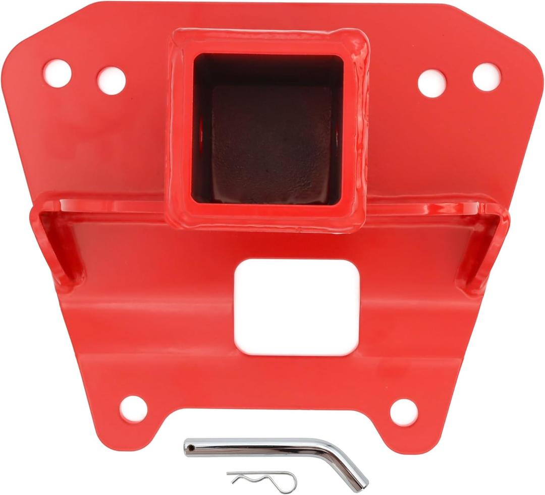 2'' Rear Receiver Hitch for 2014+ Polaris RZR XP 1000 / XP 4 1000 (18 mm) Sockets, Heavy-Duty Steel, Red