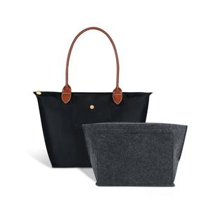 Medium Work Tote Bag For Women: Black With Purse Organizer Insert For 13-15" Laptop - Office Professionals College Students Aged 25-45 - Commute Travel