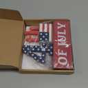 4th of July Decorations Patriotic Decor Wooden US Flag American Decoration Rustic Farmhouse Memorial Day Decor Block Independence Signs Tabletop for Home 250th Anniversary