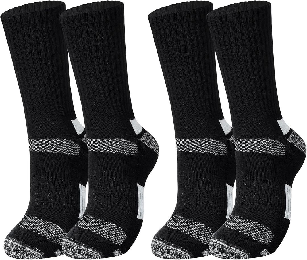 Janmercy Outdoor Hiking Socks with Citronella Oil Breathable Insect Proof Socks for Men Traveling Camping (Black)