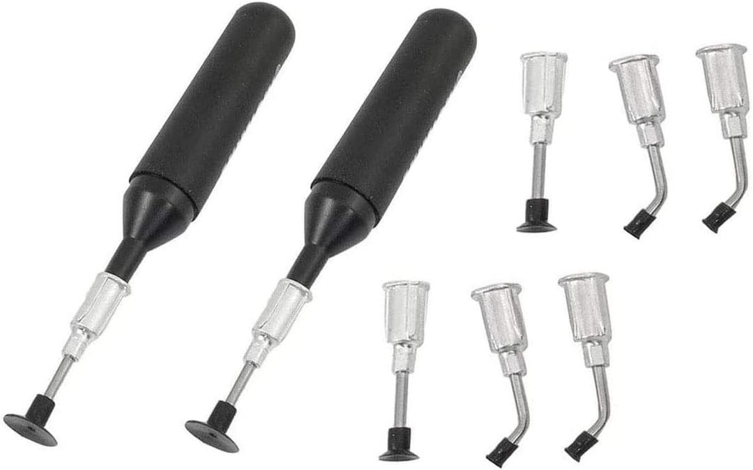 Jiayouy Pack of 2 Vacuum Sucking Pen Pick up Tool Kit with Suction Tips and Suction Cups for IC SMD Precision Component Placement