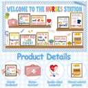 2 x School Nurse Bulletin Board Decorations Set Nursing Theme Classroom Decor Welcome to the Nurse Station Paper Cutouts for Back to School Medical RN Healthcare Workers Wall Decor