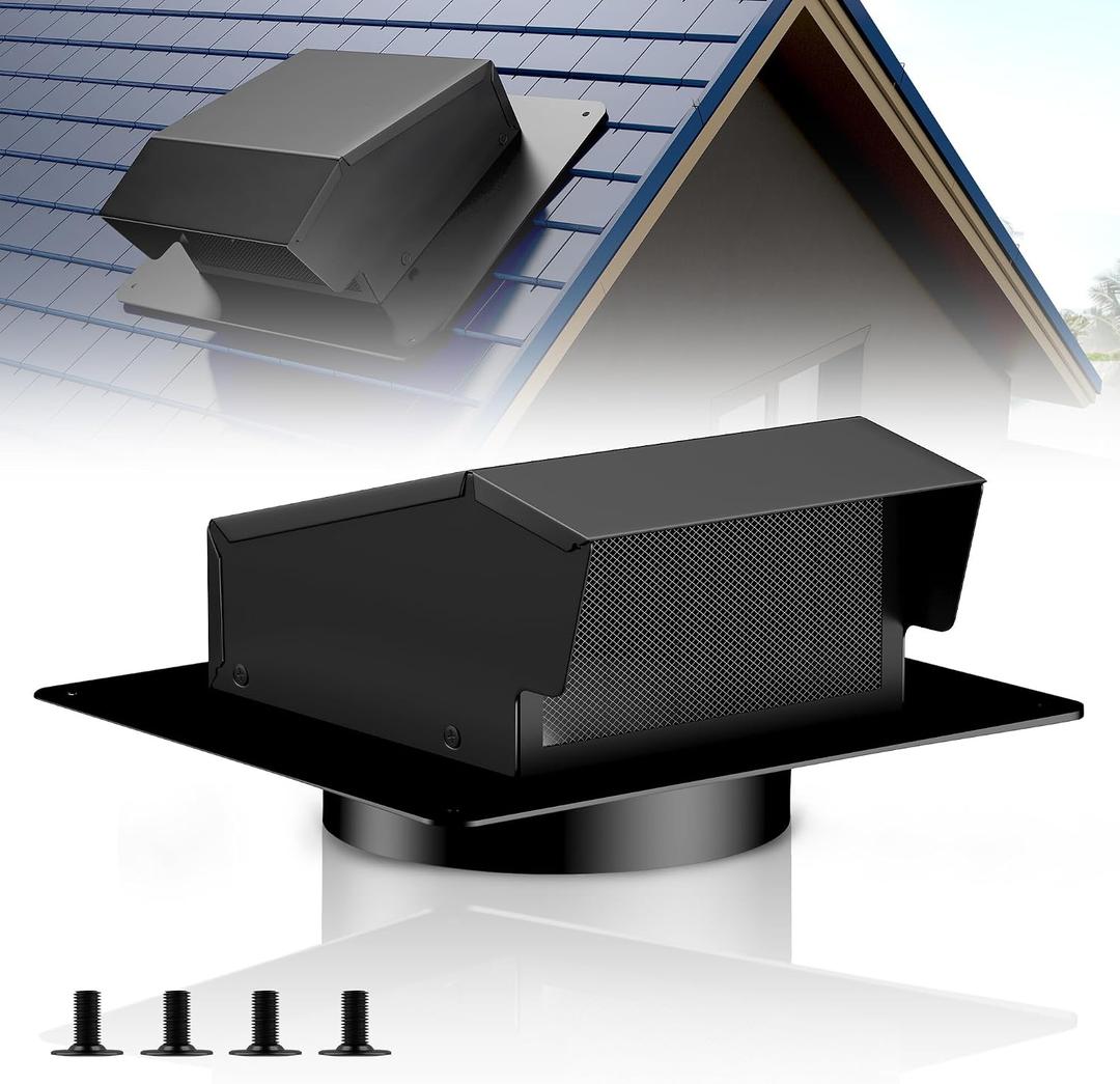 10in Roof Exhaust Vent Cap with Damper