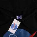 Popfunk Classic NASA Circle Logo Men's Hoodie with Front and Back Print (Black, XL)