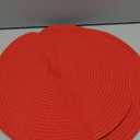  Classic Woven Tabletop Collection, Indoor/Outdoor Placemat Set, Round, 15" Diameter, Tango Red, 6 Piece
