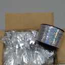 24 PCS Balloon Weights Metallic Anchor, Balloon Holder Heavy Weights with and 1 Roll Iridescent Crimped Ribbon for Balloons Table Party Favor Birthday Decor(Silver)