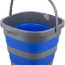 Collapsible Bucket with 2.6 Gallon (10L), Mop Bucket for Cleaning, Plastic Bucket for Garden, Car Washing or Camping, Portable Fishing Water Pail (Blue)