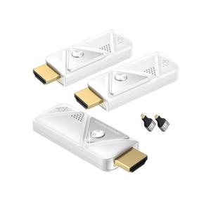 Wireless HDMI Transmitter and 2 Receivers 382FT/100M, 2.4G+5G, Plug & Play, Wireless HDMI Supports 4K Decode & 1080P Full HD Output, Streams from STB, PC, DVD, CCTV to TV, Monitor, Projector (White)