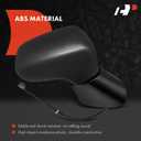 A-Premium Pair (2) Driver & Passenger Side Power Door Mirror - Compatible with Honda Civic EX/LX 2006 2007 2008 2009 2010 2011 Sedan - Non-Heated Manual Folding Black Smooth Outside Rear View Mirror