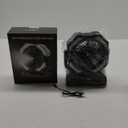 Misting Fan Portable with 9oz Water Tank, 24000mAh Rechargeable Cooling Fans for Outside, Outdoor Water Misters with 2 Mist Modes, Remote Control Camping Fan with Timer for Beach, Patios, Tents (Black)