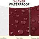 downluxe Outdoor Chair Cushions 24x24 with Removable Cover, Waterproof Patio Furniture Cushions, Deep Seat Cushions for Outdoor Furniture with Backrest for Sofa, Couch and Patio Chairs, Burgundy