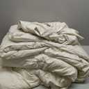 Cream White Cotton Duvet Cover King Size, Linen-Like Natural Bedding Set with Zipper Closure (No Comforter), King Size, Duvet Cover (104"x90") x 1, Pillowshams(20"x36") x 2