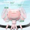 Momcozy 8000mAh Portable Stroller Fan, 27H Ultra-long Battery Life Detachable 4 Speed 360Rotate LED Night Light with 2 Modes, USB Rechargeable Handheld Cooling Fan for Travel/Car Seat/Bedroom