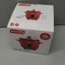 DASH Mini Rice Cooker Steamer with Removable Nonstick Pot, Keep Warm Function & Recipe Guide, Half Quart, for Soups, Stews, Grains & Oatmeal - Red