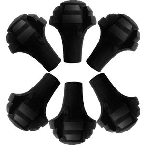 Trekking Poles Tips, Rubber Hiking Sticks End Caps Protectors Replacement Accessorie Fit Most Hiking Trekking Walking Canes (6 Pieces)