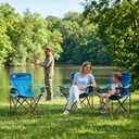 Folding Camping Chair, Lightweight with Dual Cup Holders, 23" W x 23" D x 37" H