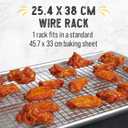 Checkered Chef Cooling Rack for Cooking and Baking - 10" x 15" Set of 2 Stainless Steel, Oven Safe Grid Wire Cookie Cooling Racks