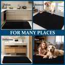 OLANLY Dog Door Mat for Muddy Paws 30x20, Absorbs Moisture and Dirt, Absorbent Non-Slip Washable Doormat, Quick Dry Chenille Mud Mat for Dogs, Entry Indoor Entryway Carpet for Inside Floor, Black